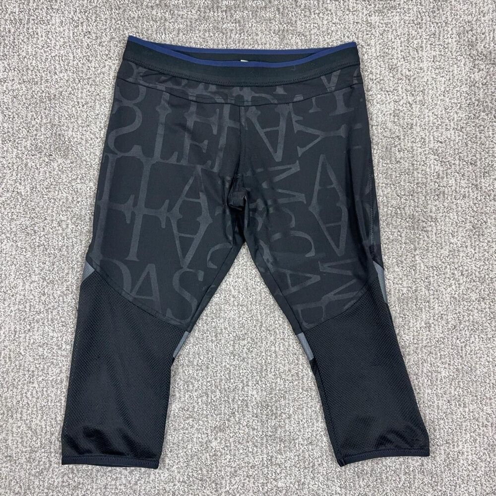 Adidas Stella McCartney Leggings Womens Small Black Capri Mesh Running Yoga Gym